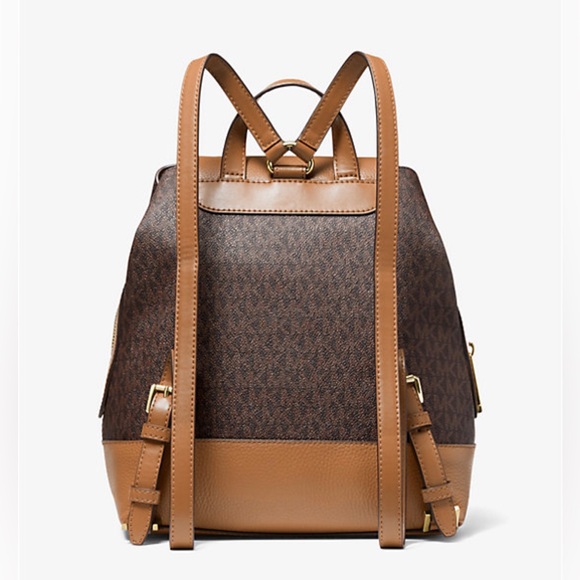 MK Raven Medium Logo/Pebbled Leather Backpack - Picture 3 of 7